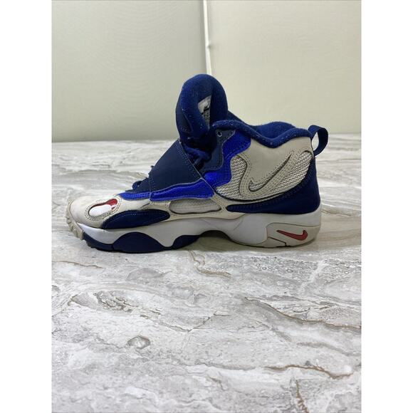 Youth 7 Nike Air Speed Turf Blue And White Style BQ9632-100 - Picture 4 of 11